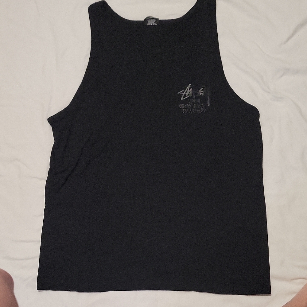 Stussy Street Market Black Tank Top